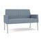 Lesro Mystic Lounge Reception Loveseat, Silver, RS Rain Song Upholstery ML1501 - alternate 1